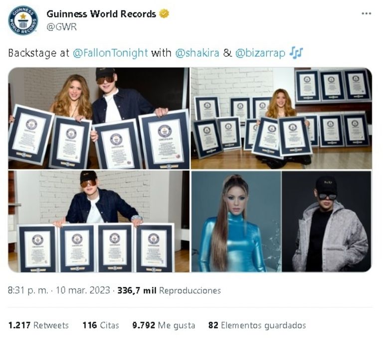 Shakira Guinness world records